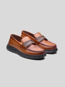 Benuto Leather Formal Slip-on Shoes Tan
