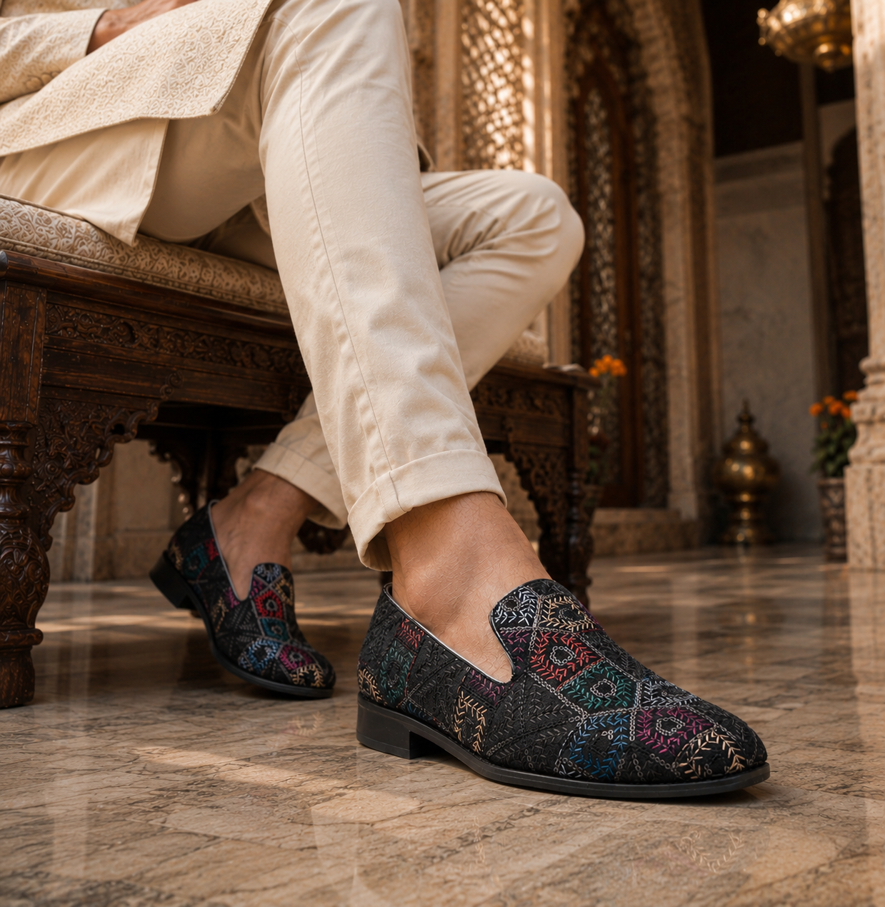 Syracuse Ethnic Slip Ons Multicolor