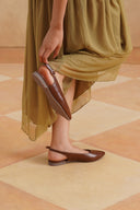 Michael Angelo's Isla Ballerinas For Women (Brown)