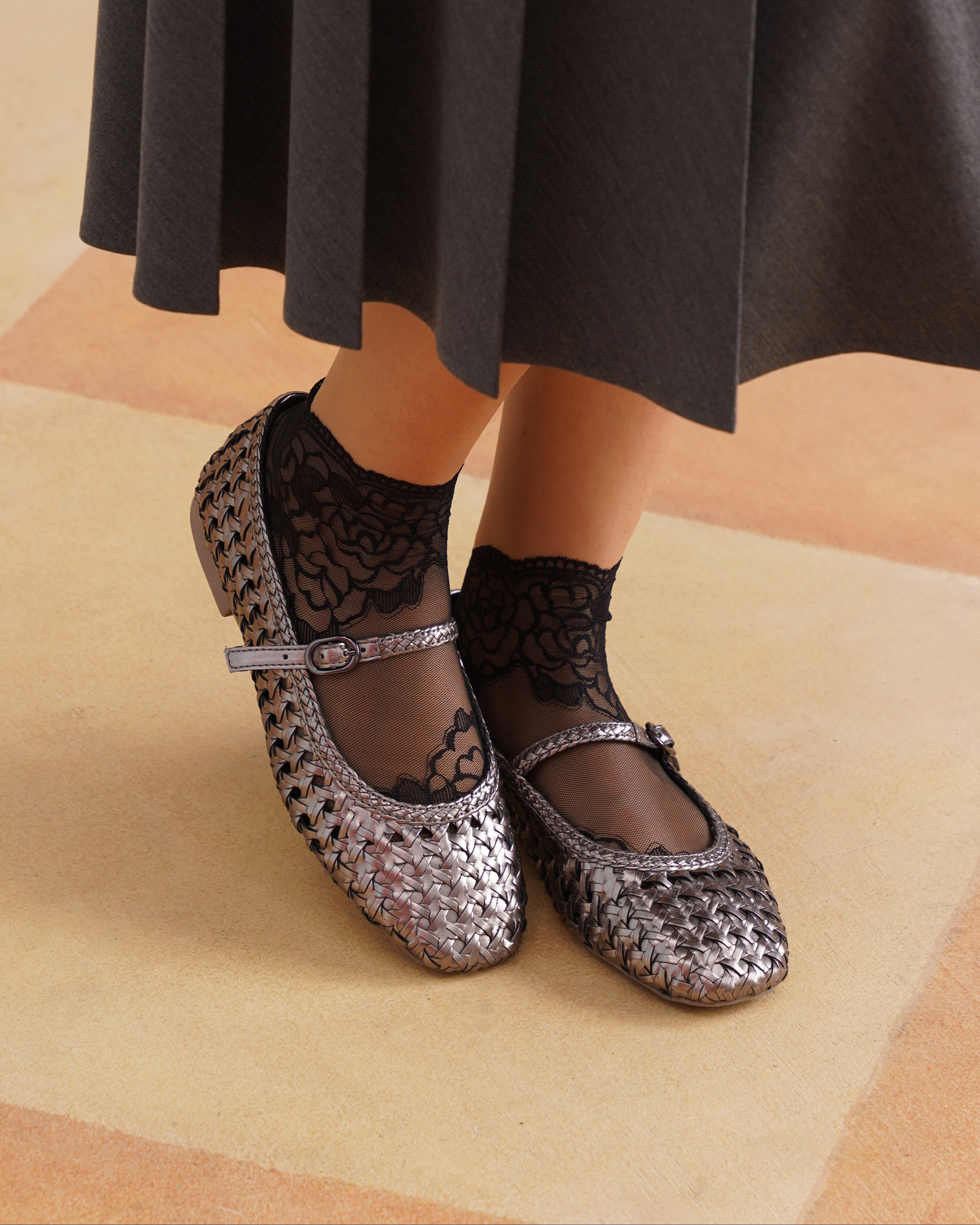 Grisete Mary Janes Gunmetal