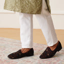 Gaetano Ethnic Slip Ons Bordo