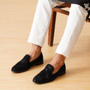 Giacomo Ethnic Slip Ons Black