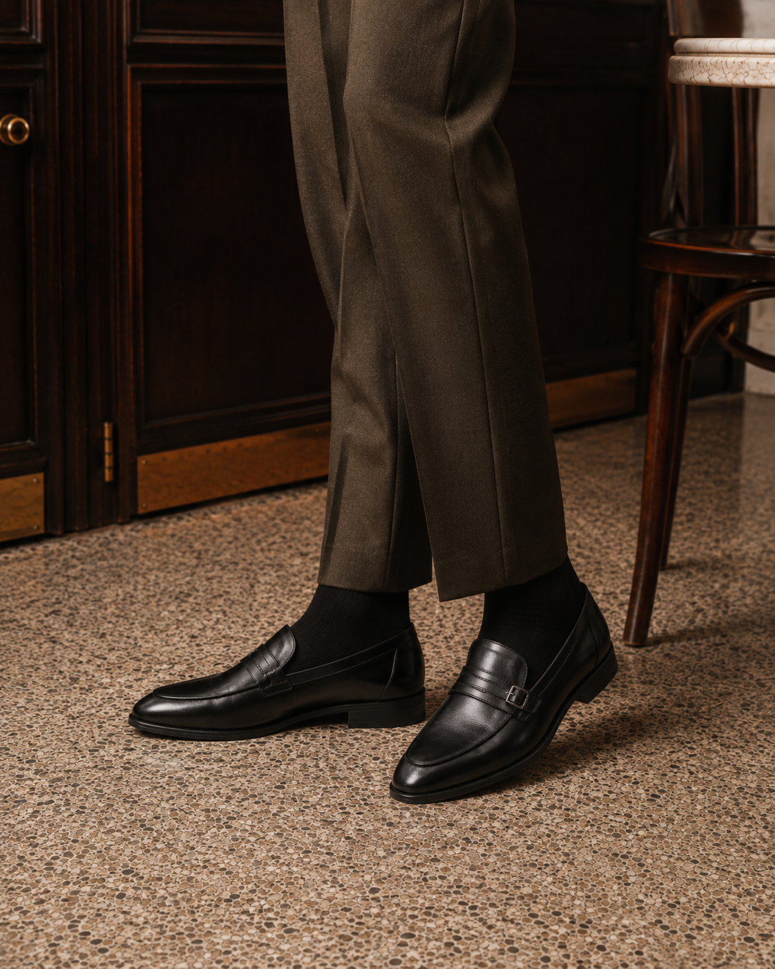 Duffy Leather Formals Shoes Black
