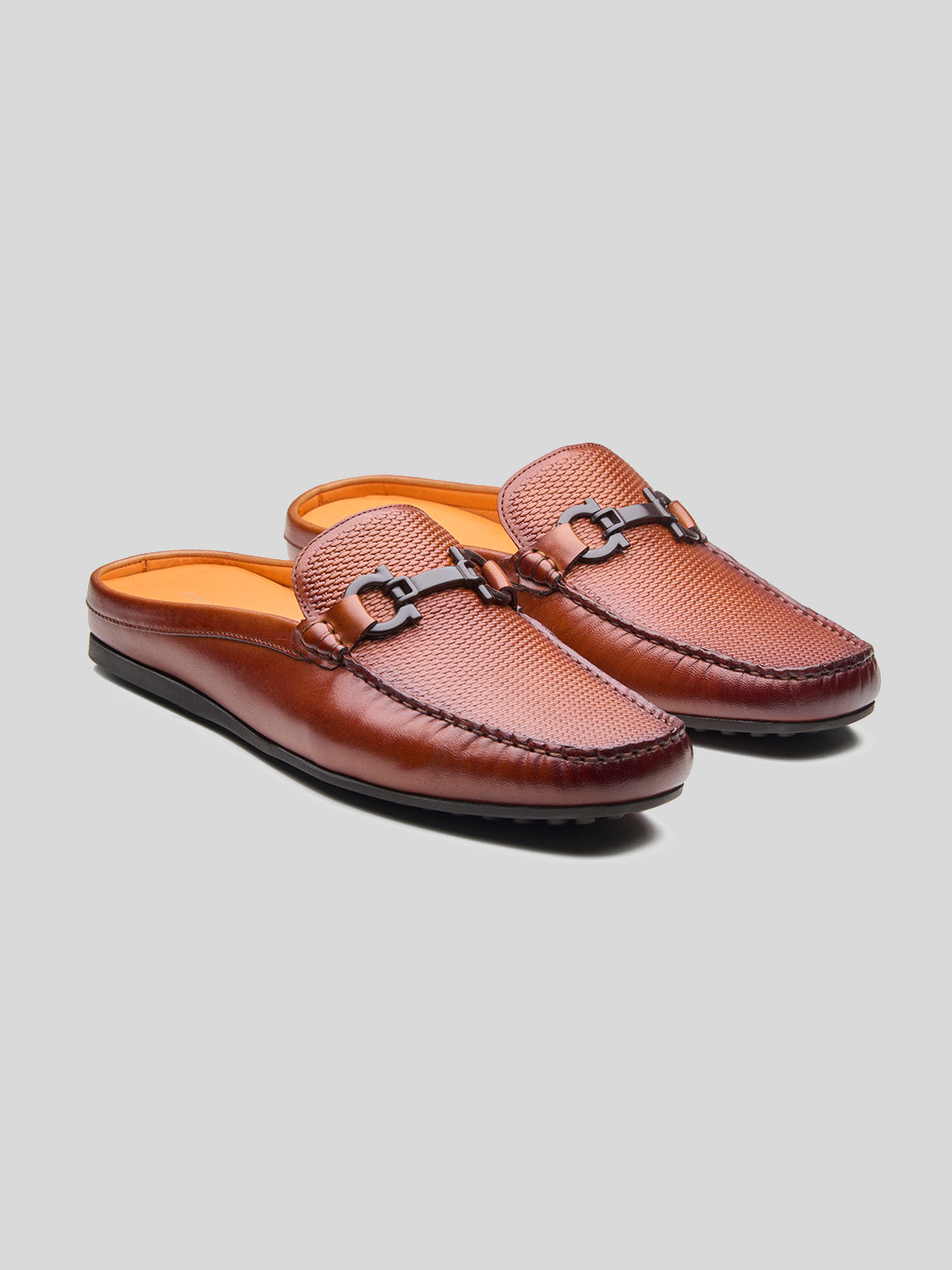 Enea Slip On's Leather Mules Tan