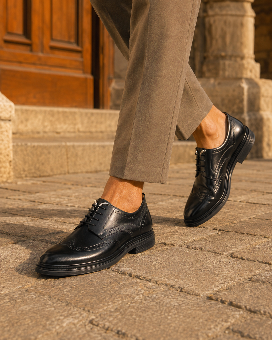 Fisher Leather Formals Shoes Black