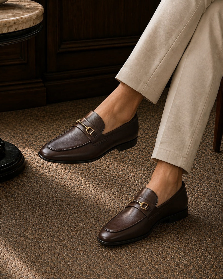 Fulvio Leather Formals Shoes Brown