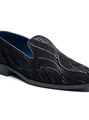 Gabriele Ethnic Slip Ons Black
