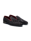 Gabriele Ethnic Slip Ons Cherry