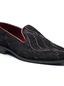 Gabriele Ethnic Slip Ons Cherry