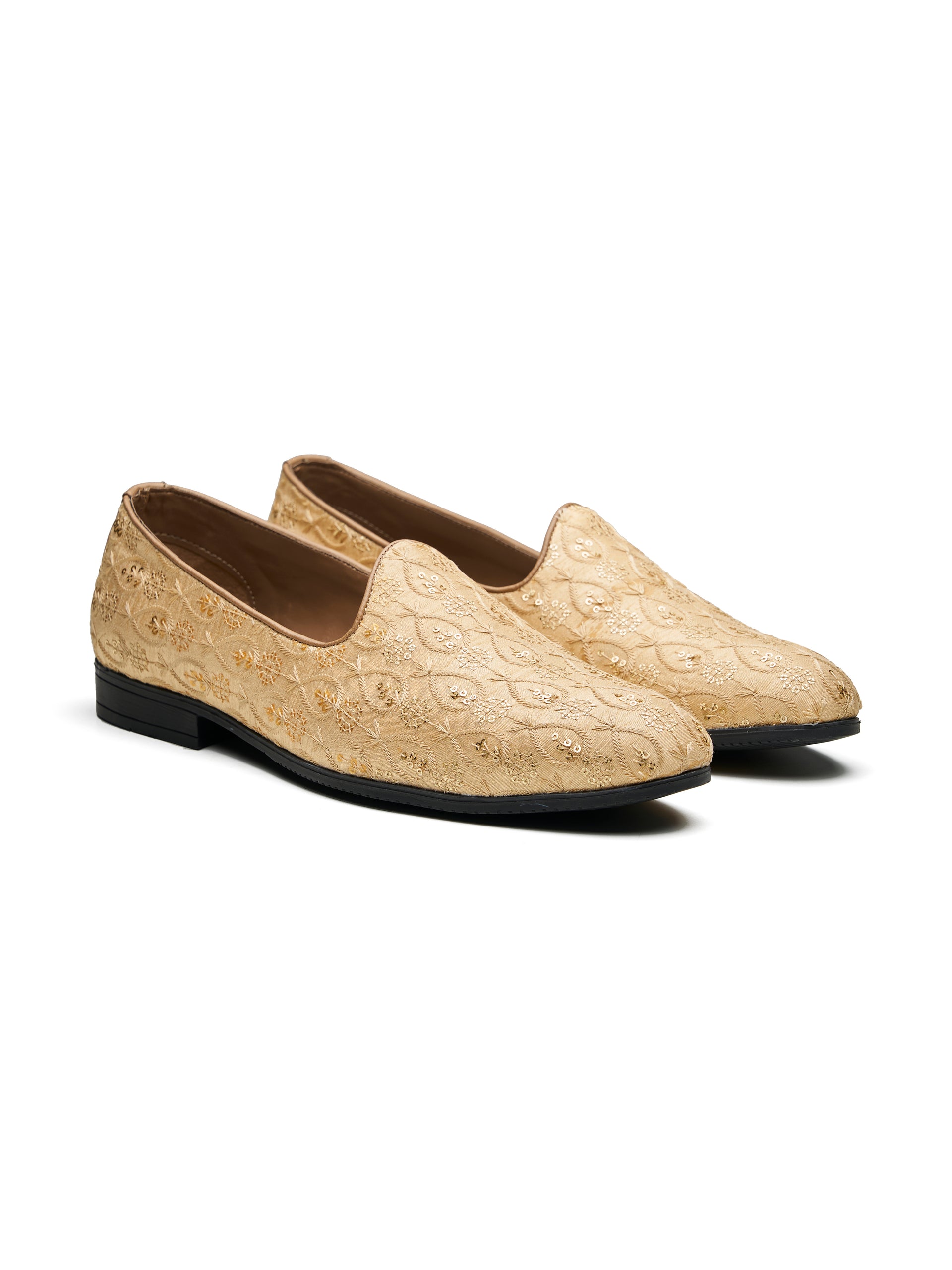 Giulian Ethnic Slip Ons Dark Beige – Michael Angelo Shoe Makers