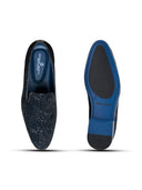 Graziano Ethnic Slip Ons Black