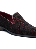 Graziano Ethnic Slip Ons Cherry