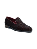 Graziano Ethnic Slip Ons Cherry