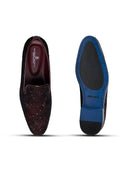 Graziano Ethnic Slip Ons Cherry