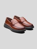 Ilario Leather Comfort Slip-on Shoes Tan