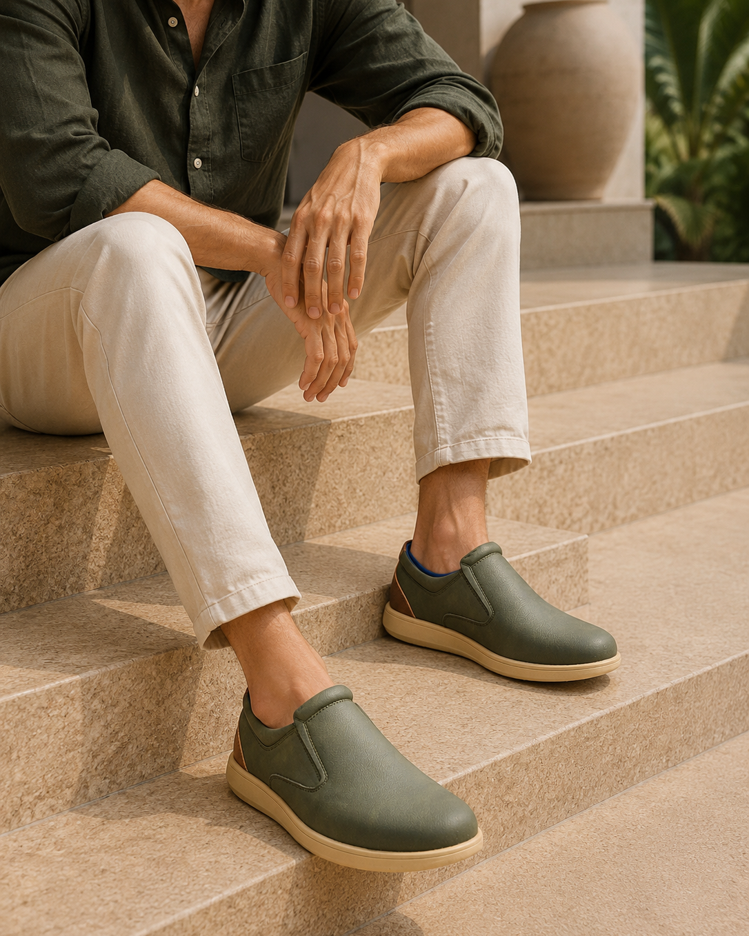 Catania Casuals Shoes Olive