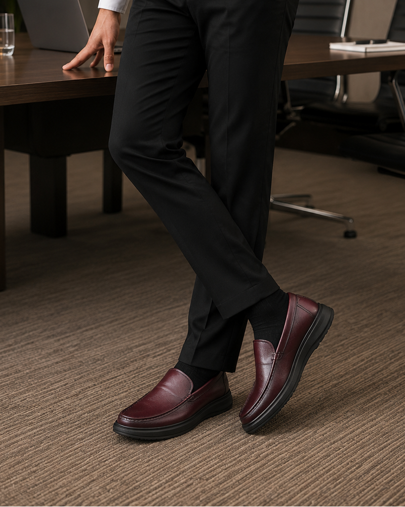 Tonali Leather Formals Bordo
