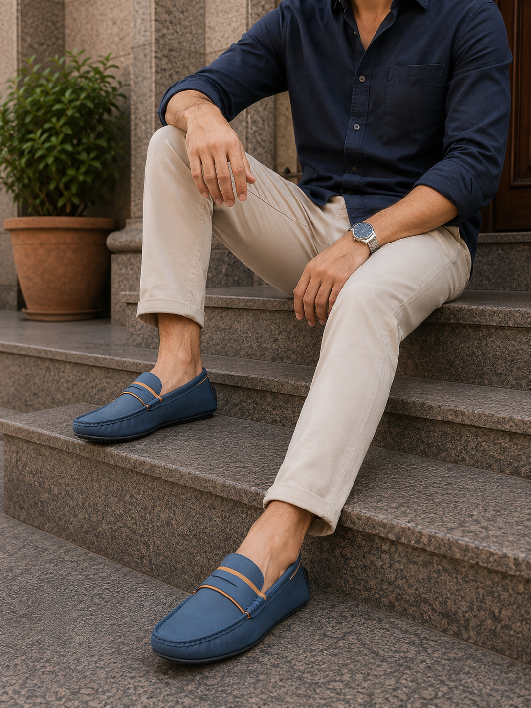 Hugon Loafers Navy