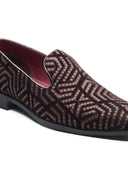 Enna Ethnic Slip Ons Cherry