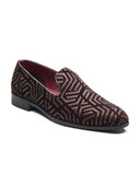 Enna Ethnic Slip Ons Cherry