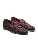 Enna Ethnic Slip Ons Cherry