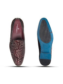 Enna Ethnic Slip Ons Cherry