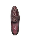 Enna Ethnic Slip Ons Cherry