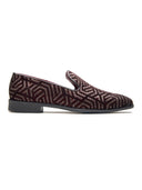 Enna Ethnic Slip Ons Cherry