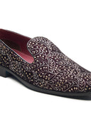 Emilia Ethnic Slip Ons Cherry