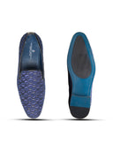 Isernia Ethnic Slip Ons Navy