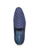 Isernia Ethnic Slip Ons Navy