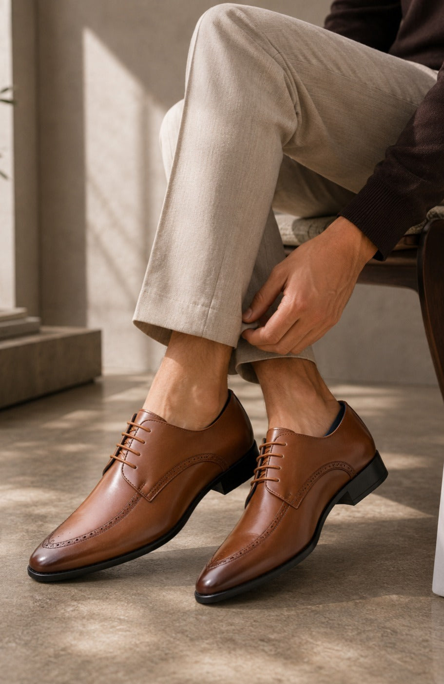 Zelio Fashion Formals Tan