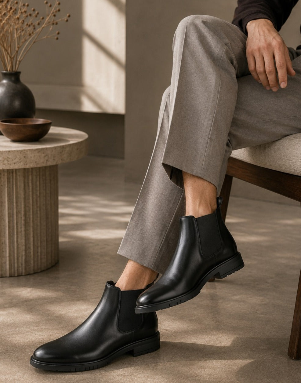 Zetto Fashion Formals Boots Black