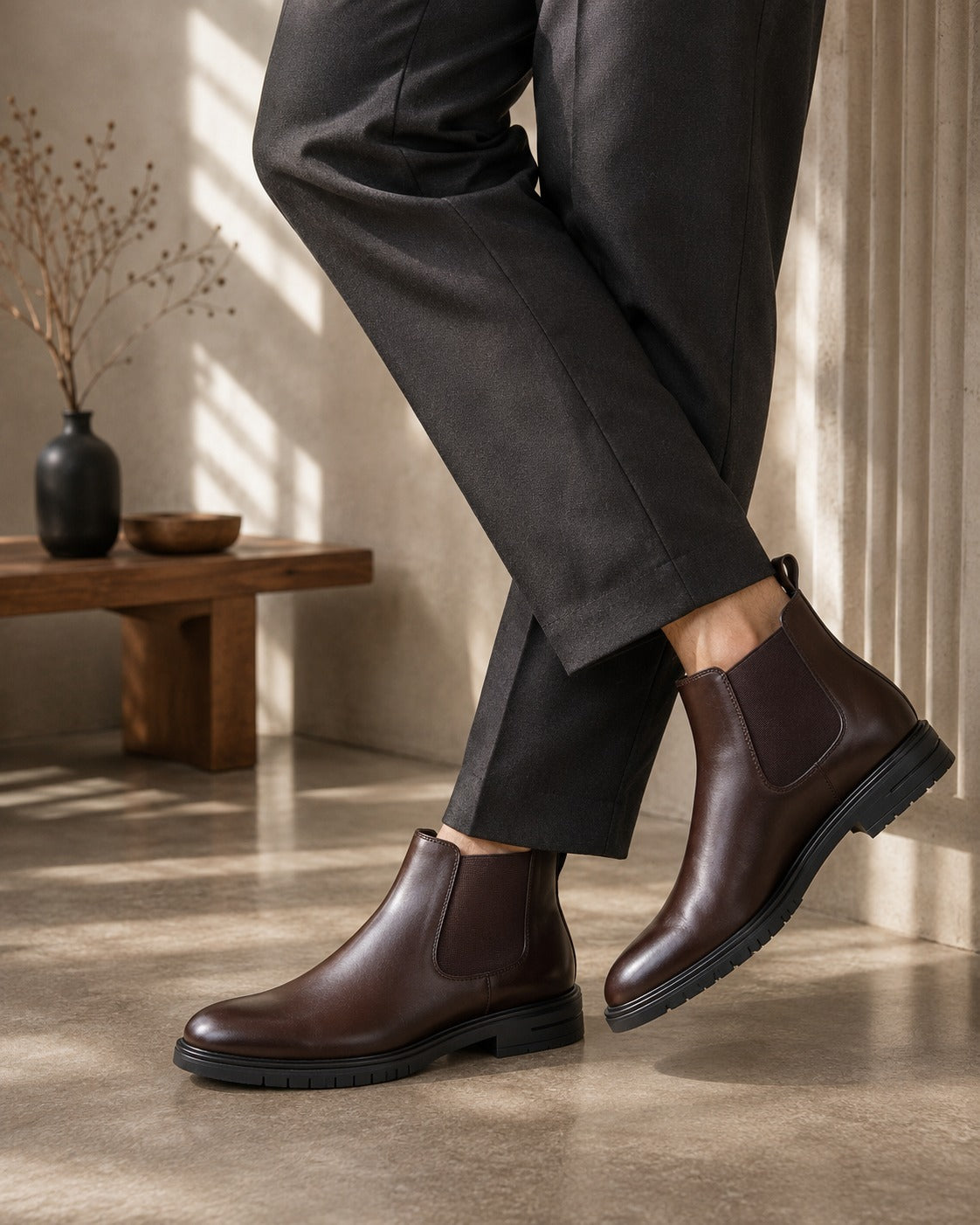 Zetto Fashion Formals Boots Brown