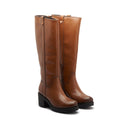 Crema Long Boots Tan