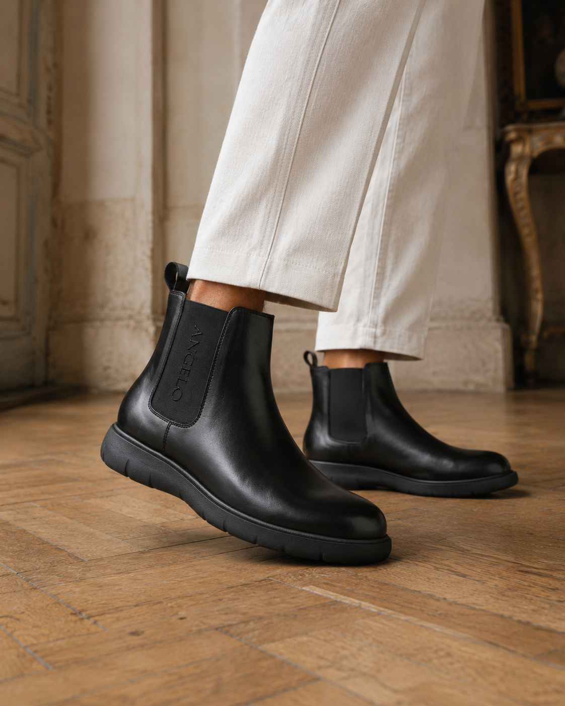 Moreno Leather Boots Black