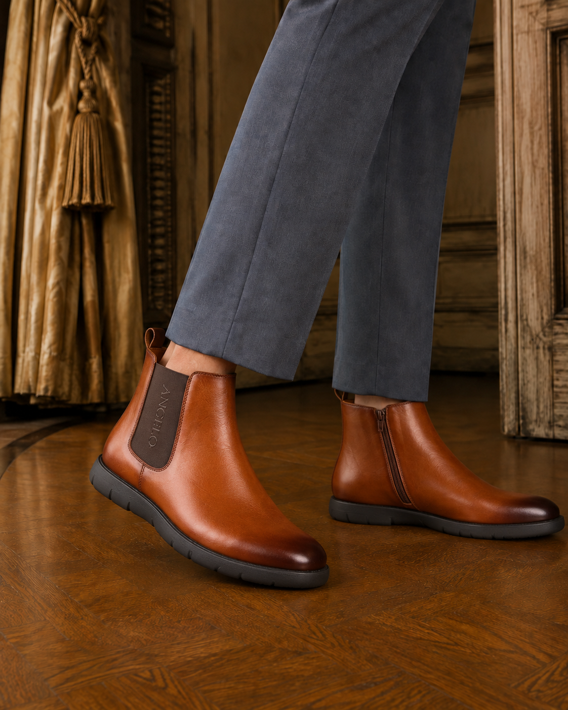 Moreno Leather Boots Tan