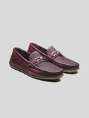 Orlando Leather Loafers Slip-on Shoes bordo