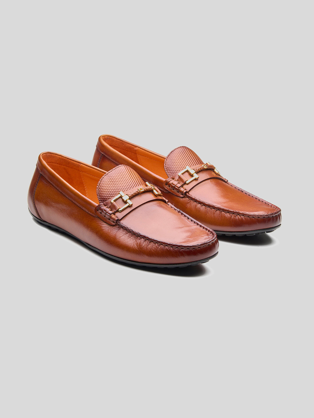 Piero Leather Loafers Slip-on Shoes Tan