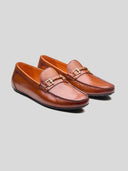 Piero Leather Loafers Slip-on Shoes Tan