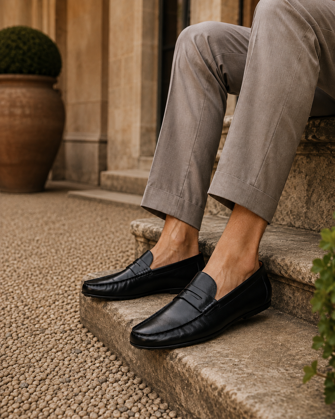 Primo Leather Loafers Black