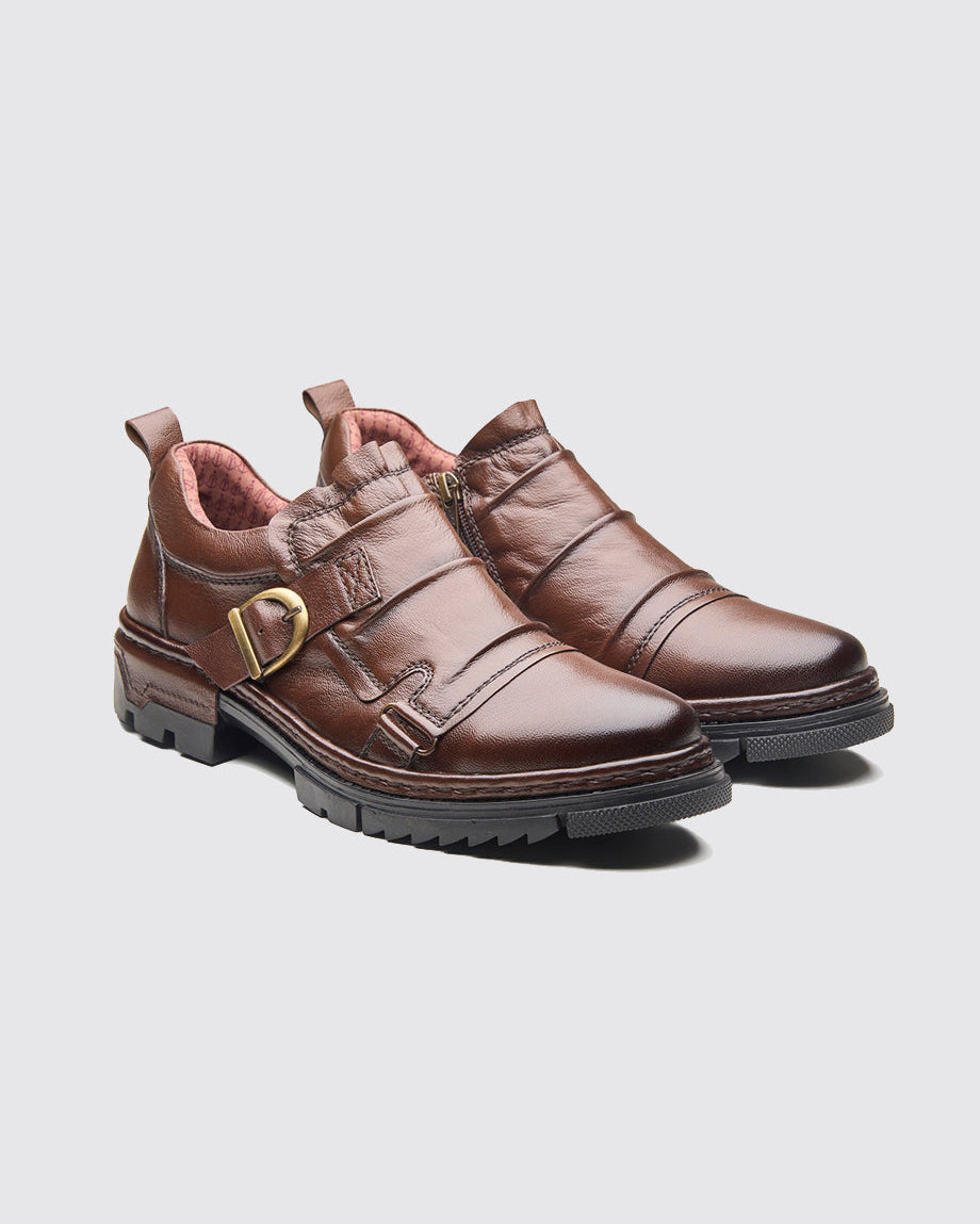 Pedro Leather Formals Dark Tan