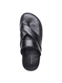 Vincen Leather Sandals Black