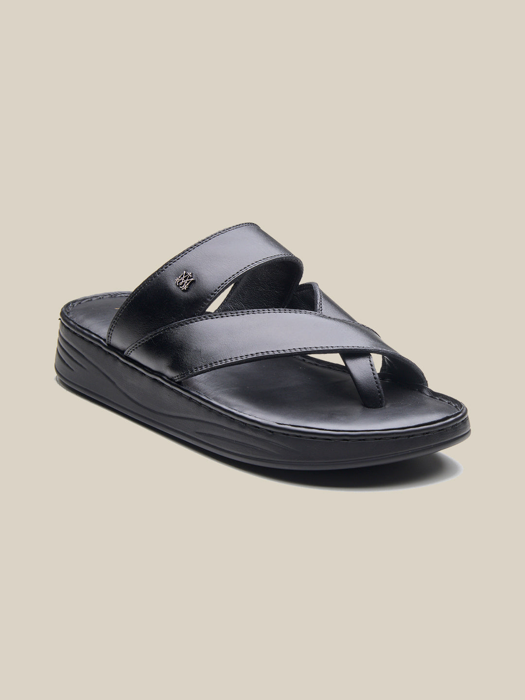 Valerio Leather Sandals Black