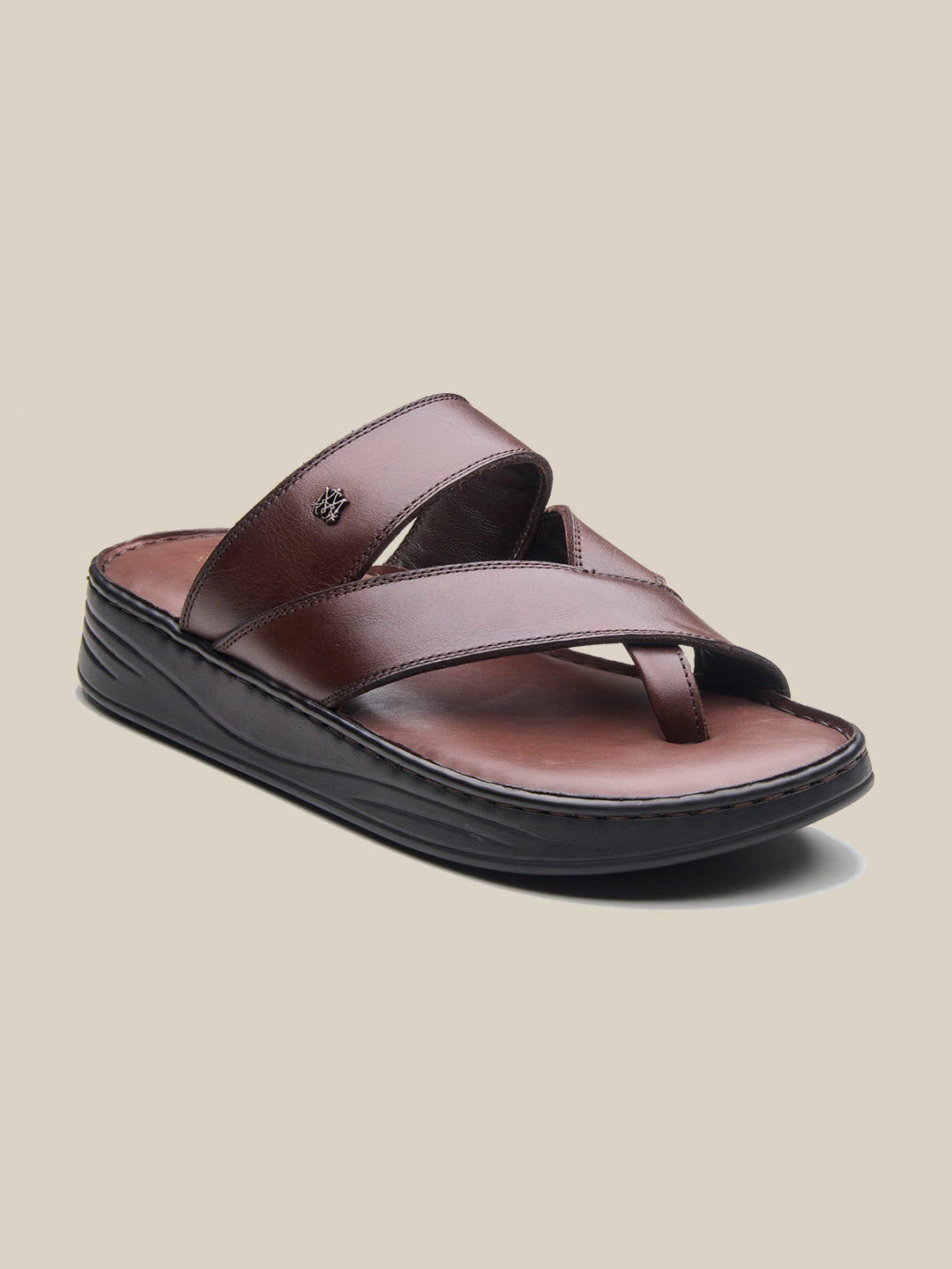 Valerio Leather Sandals Brown