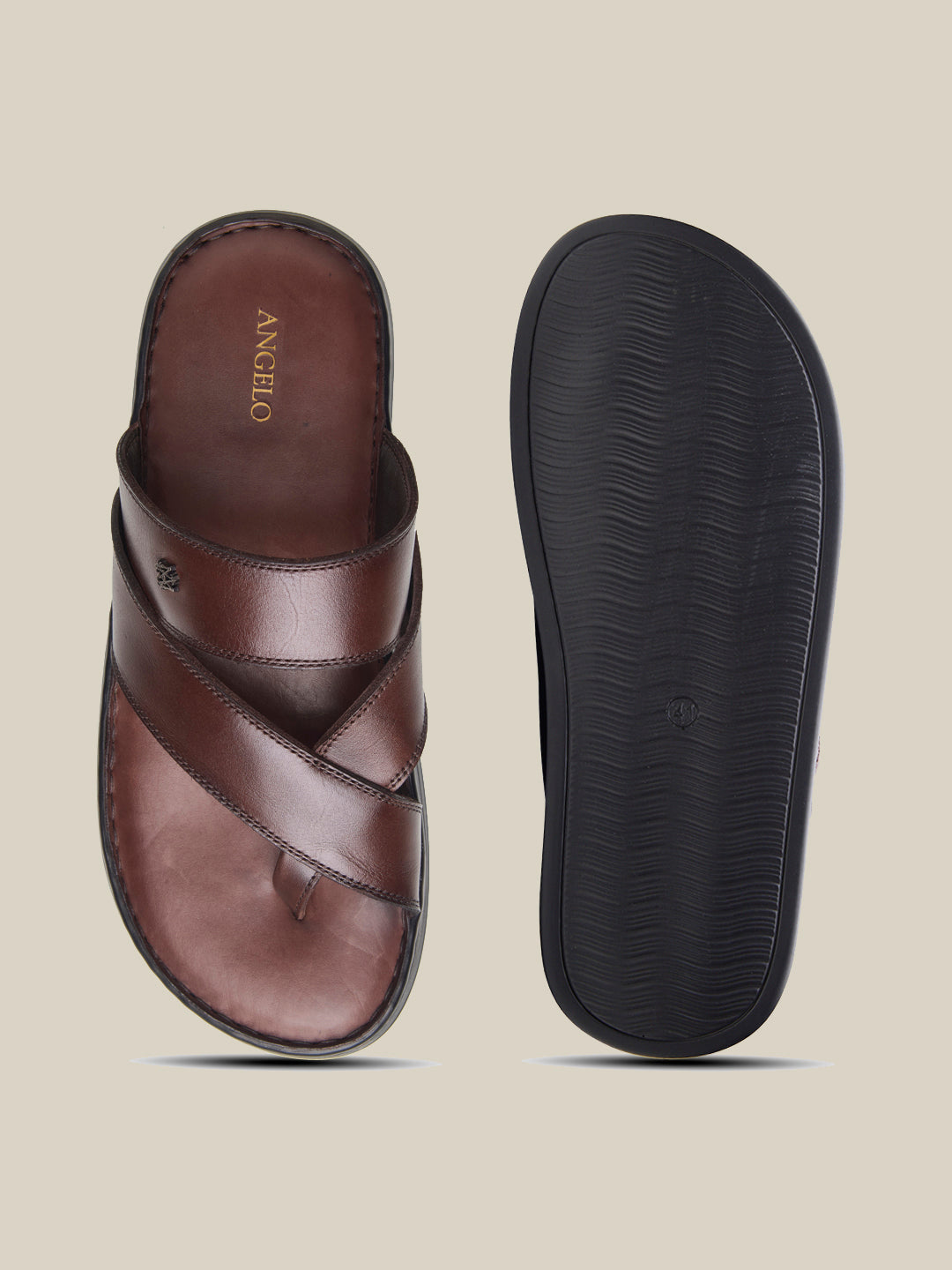 Valerio Leather Sandals Brown