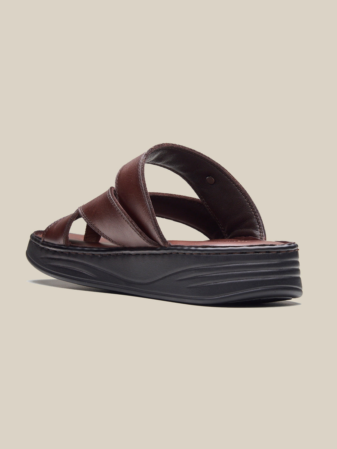 Valerio Leather Sandals Brown