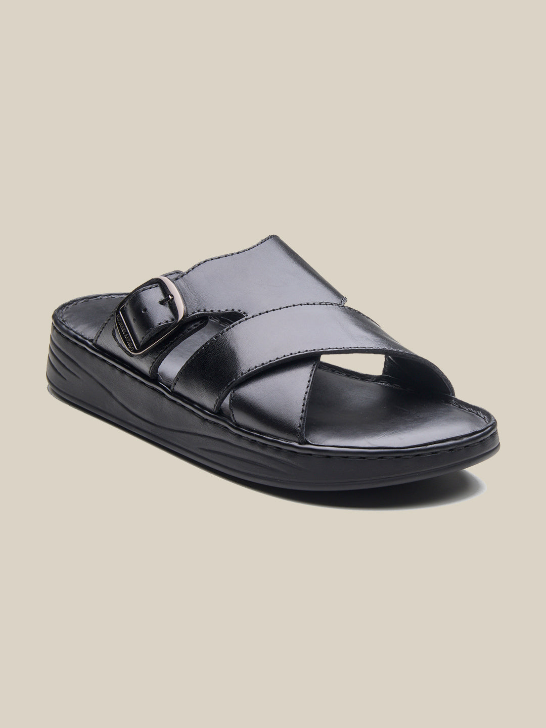 Vasco Leather Sandals Black