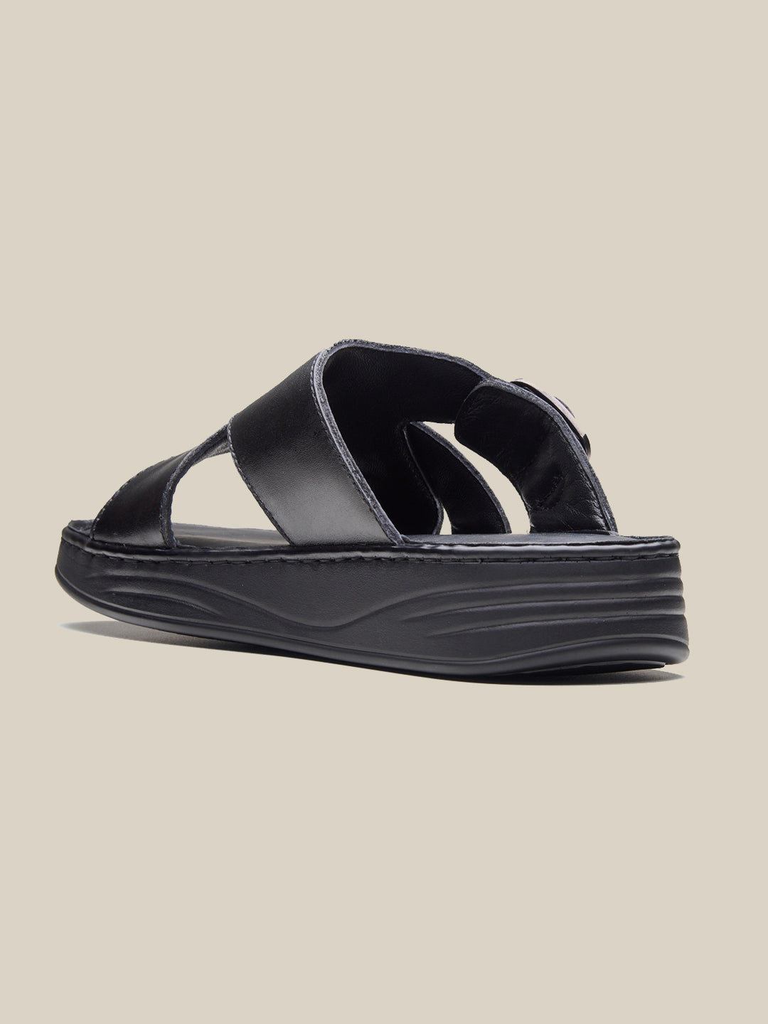 Vasco Leather Sandals Black