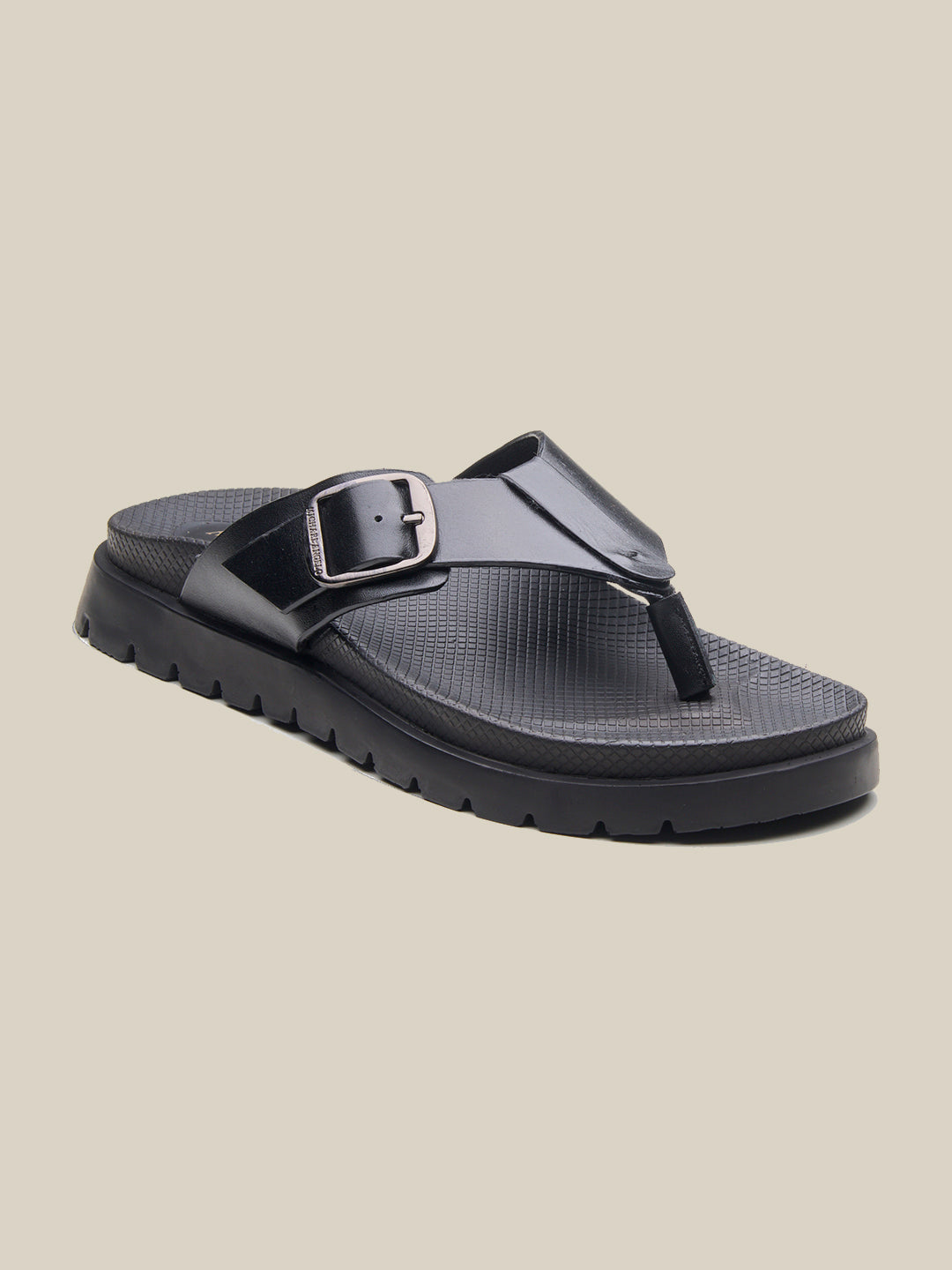 Venturo Leather Sandals Black